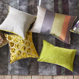MANIPUR OCHRE VELVET CUSHION 43X43CM