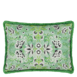ROSE DE DAMAS EMBROIDERED JADE COTTON 60X45CM