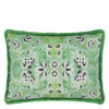 ROSE DE DAMAS EMBROIDERED JADE COTTON  60X45CM