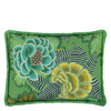 ROSE DE DAMAS EMBROIDERED JADE COTTON  60X45CM