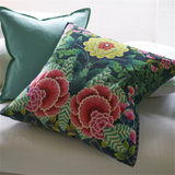 BROCART DECORATIF VELOURS NOIR 55X55CM