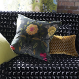 BROCART DECORATIF VELOURS OLIVE 55X55CM