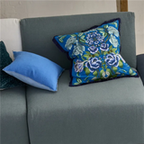 ELEONORA EMBROIDERED COBALT COTTON 55X55CM