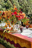 Rainbow Linen Tablecloth in Multicolours 165cm x 300cm