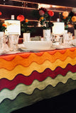 Rainbow Linen Tablecloth in Multicolours 165cm x 300cm