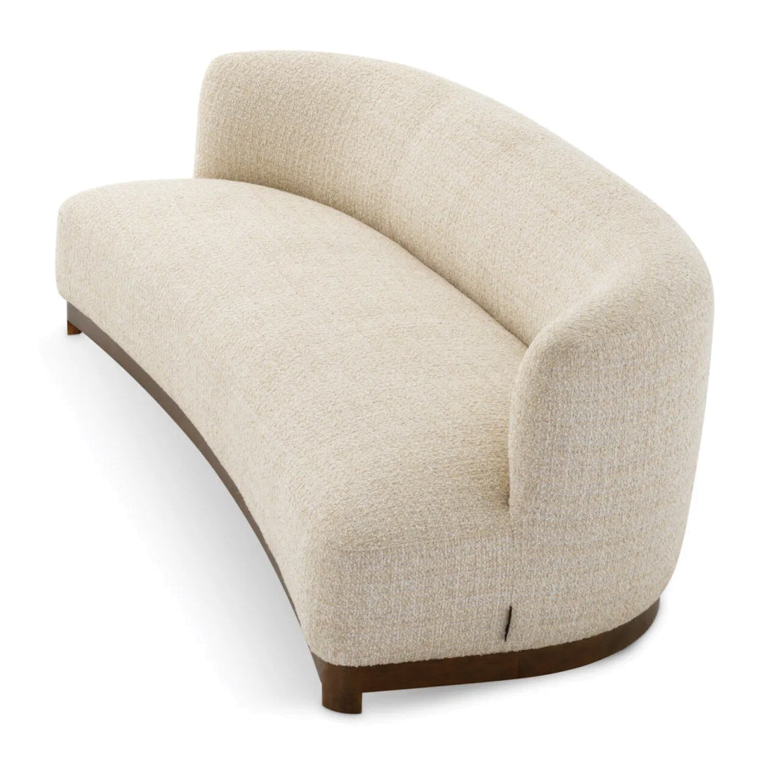 Sofa Stelvio Walnut Finish Winslow Chenille Beige Eichholtz 232cm