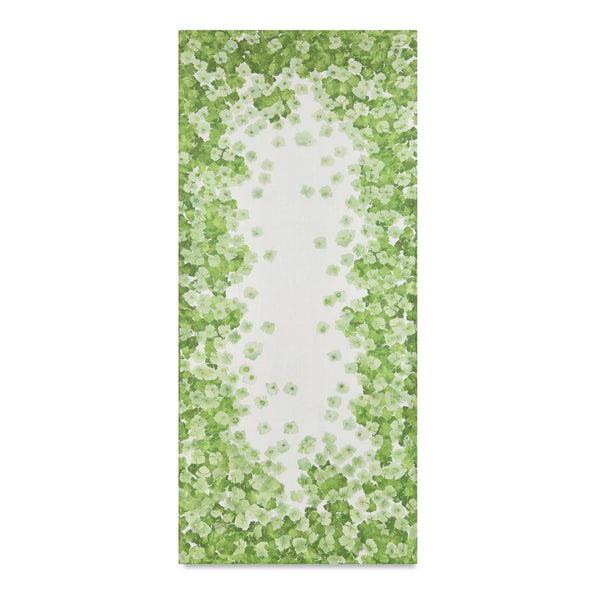 Hydrangea Linen Tablecloth in Green 165cm x 300cm