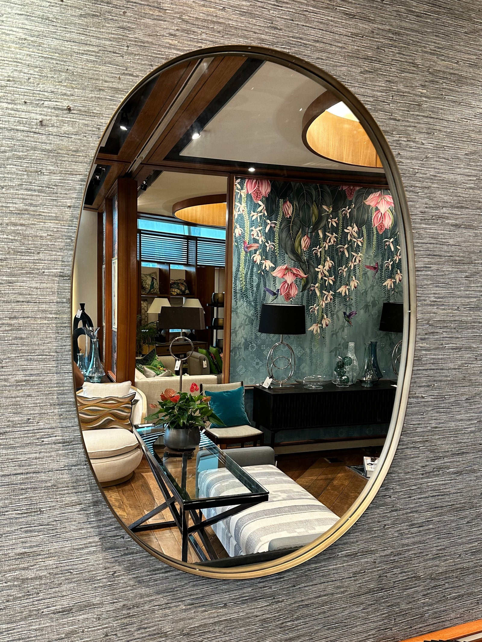 Oval Metal Mirror