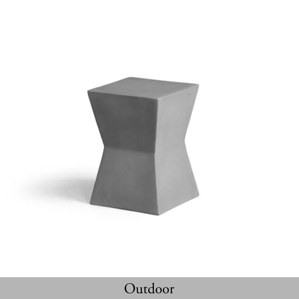 Nina Fiberglass Stool Concrete Grey
