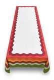 Rainbow Linen Tablecloth in Multicolours 165cm x 300cm