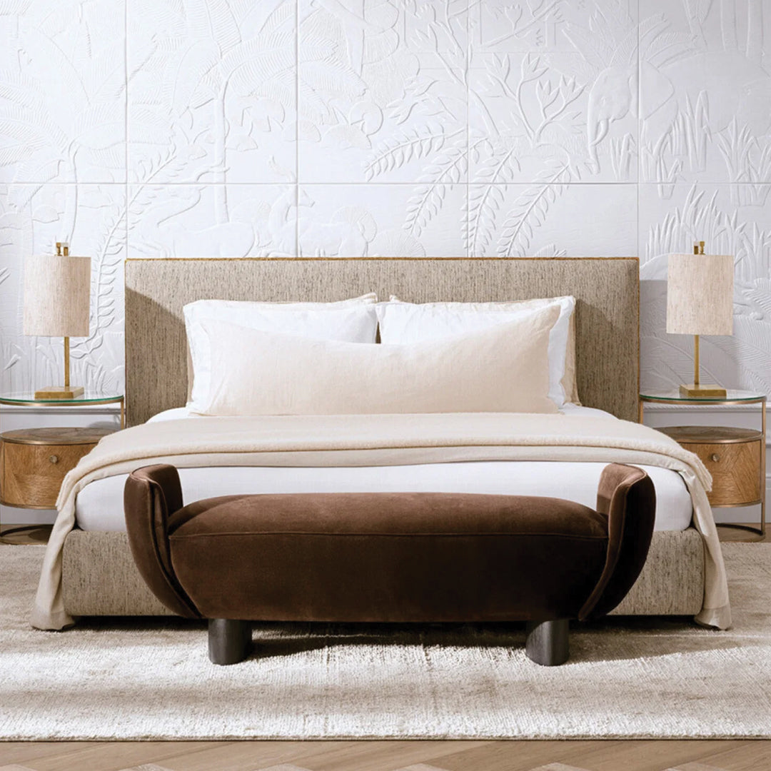 Stirling Bench Sonoma Brown Velvet Eichholtz