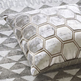 MANIPUR OYSTER VELVET CUSHION 43X43CM