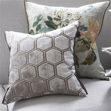 MANIPUR OYSTER VELVET CUSHION 43X43CM