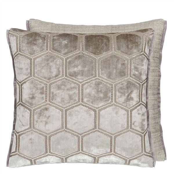 MANIPUR DOVE VELVET CUSHION 43X43CM