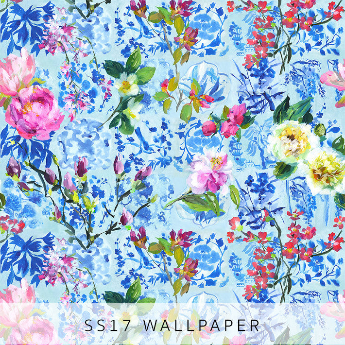 Wallpaper Majolica Cornflower