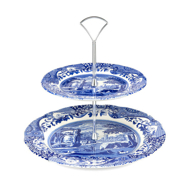 Blue Italian 2-Tier Cakestand | Spode