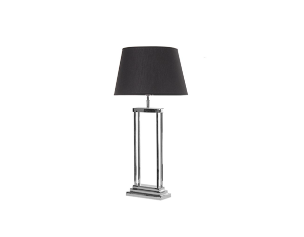 TABLE LAMP GLOSSY NICKEL | POLISHED STAINLESS STEEL