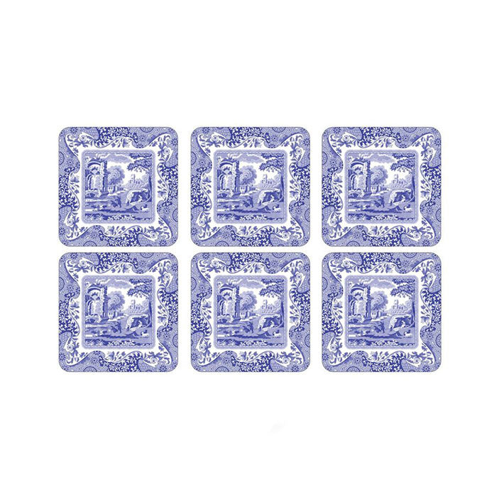 Pimpernel Blue Italian Coasters Set of 6