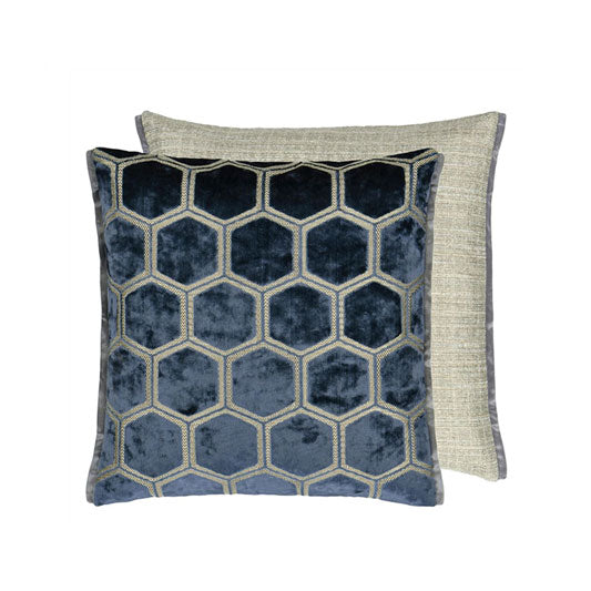 MANIPUR MIDNIGHT MEDIUM VELVET CUSHION 43 X 43 CM
