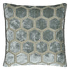 MANIPUR SILVER VELVET CUSHION 43X43CM