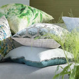 MANIPUR SILVER VELVET CUSHION 43X43CM