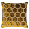 MANIPUR OCHRE VELVET CUSHION 43X43CM