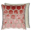 MANIPUR CORAL VELVET CUSHION 43X43CM