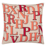 JOHN DERIAN ALPHABET PARCHMENT CUSHION 50X50CM