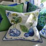 KAWANA LINEN COBALT CUSHION 50X50CM