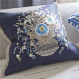 PALETTE PROVENCALE INDIGO EMBROIDERED 50X50CM