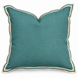 Teal Flange Linen Cushion 50X50CM