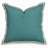 Teal Flange Linen Cushion 50X50CM