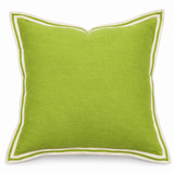 Lime Flange Linen Cushion 50X50CM