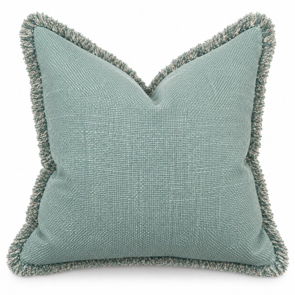 Soft Sage Green Fringed Cushion 50X50CM