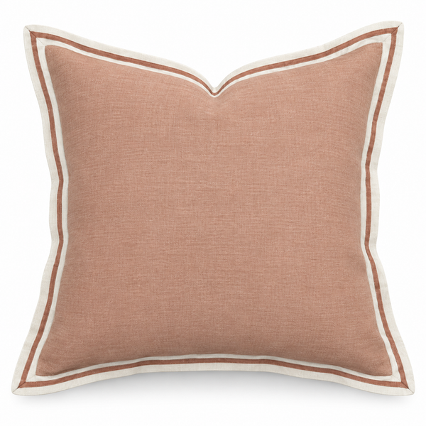Terracotta Flange Linen Cushion 50X50CM