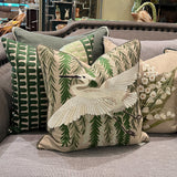 The Willow Egret Embroidered Cushion 45x45cm