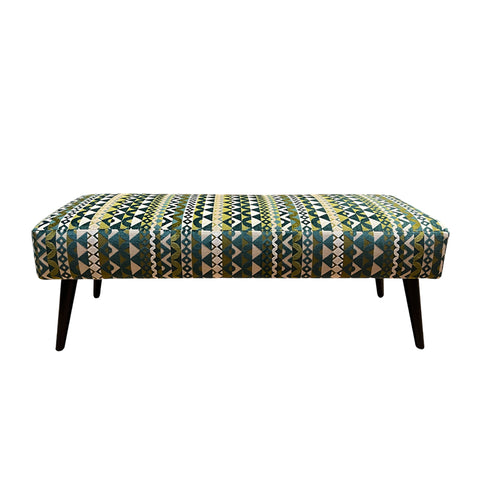 Goya Footstool in Bolero Jive Velvet By Osborne & Little