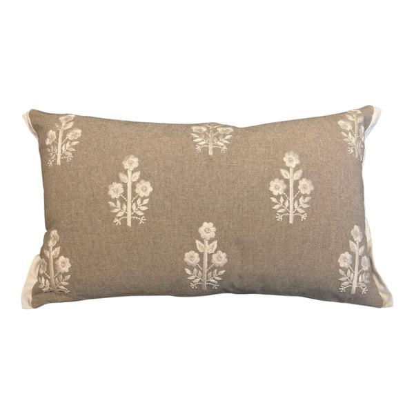 Posy Embroidered Cushion 35x50cm