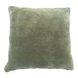 Celadon Blossom Embroidered Velvet Cushion 50X50CM