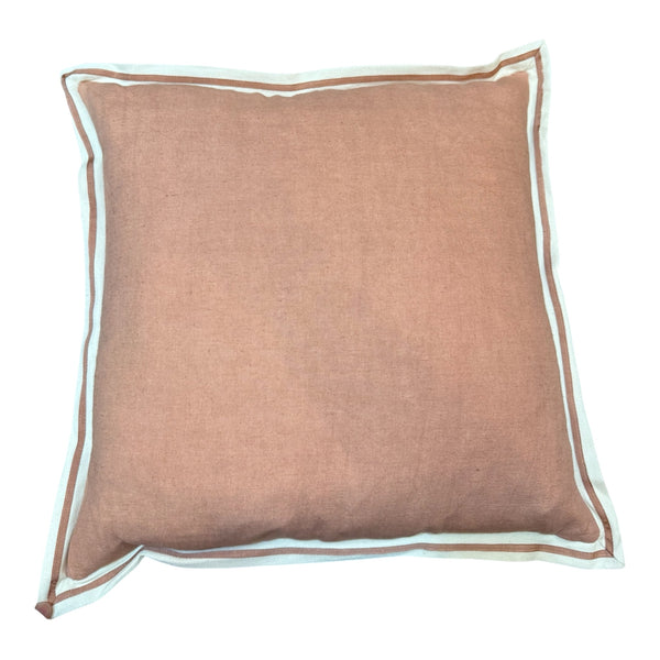 Terracotta Flange Linen Cushion 50X50CM