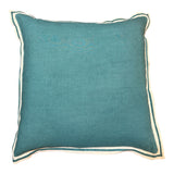 Teal Cushion with Contrast Flange Edge 50X50CM