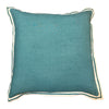 Teal Cushion with Contrast Flange Edge 50X50CM