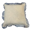 Coastal Mist Ruffle Linen Cushion 50X50CM