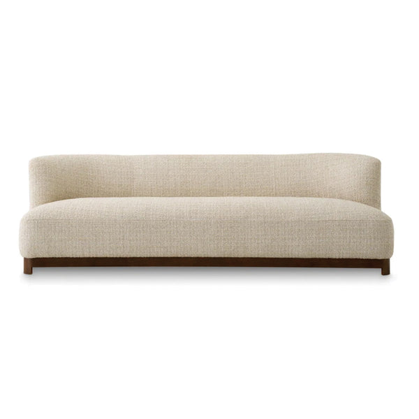 Sofa Stelvio Walnut Finish Winslow Chenille Beige Eichholtz 232CM (Coming Soon)