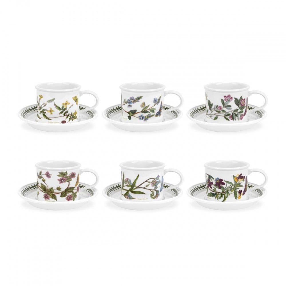 Portmeirion Botanic Garden Teacup and Saucer set of 6