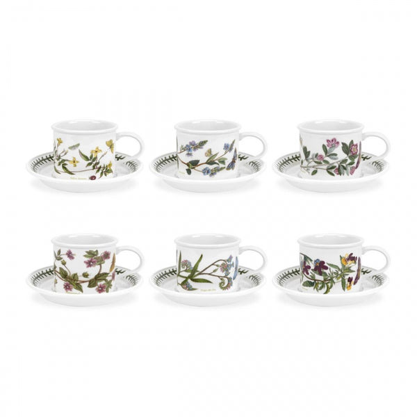 Portmeirion Botanic Garden Teacup and Saucer set of 6