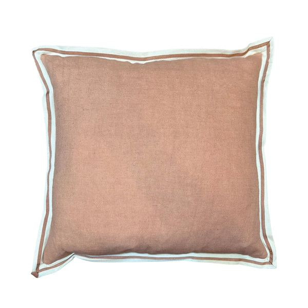 Terracotta Flange Linen Cushion 50X50CM