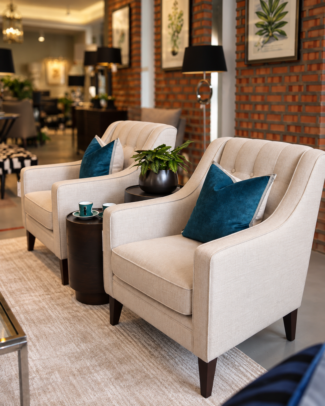 Janine showroom furniture and textiles
