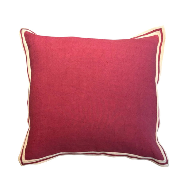 Crimson Flange Linen Cushion 50X50CM