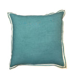 Teal Flange Linen Cushion 50X50CM